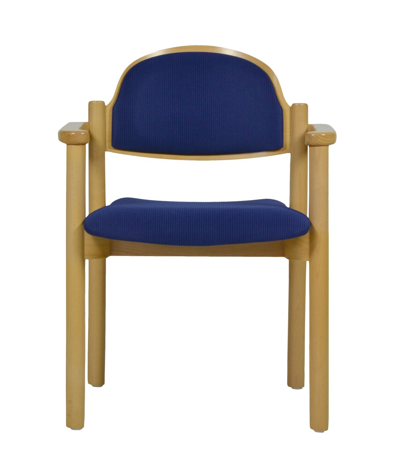 Seniorenstuhl-Albir-mit-Armlehne-front-heller Holzstuhl für Heime Albir